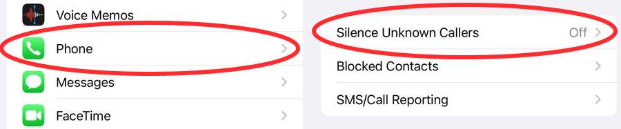 Silence Unknow Callers on iPhone